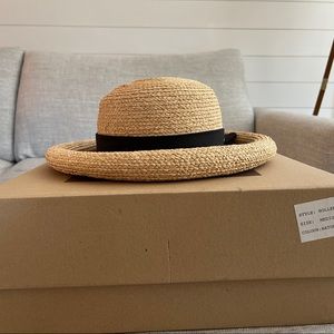 Helen Kaminski rolled raffia hat. Size medium.